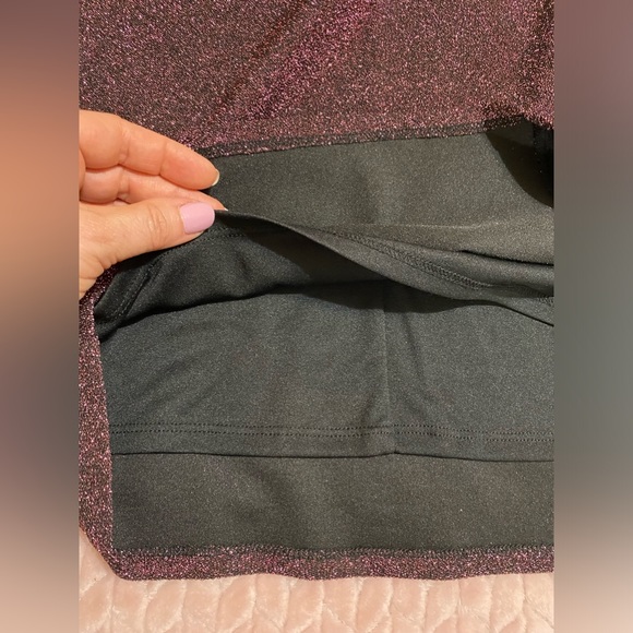 TORRID Pink & black Shimmer Metallic Long Sleeve Knotted Front Size 0/Large/12 - Picture 9 of 11